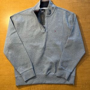 Tommy Hilfiger Men's Blue Quarter-Zip Sweater